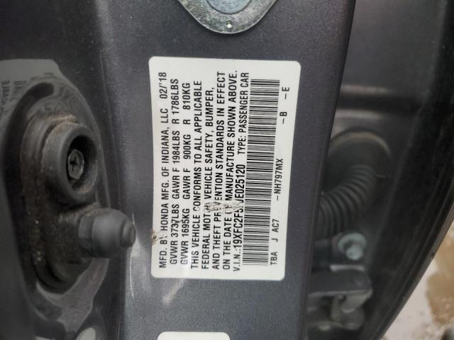 2018 HONDA CIVIC LX - 19XFC2F50JE025120