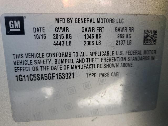 2016 CHEVROLET MALIBU LIM - 1G11C5SA5GF153021