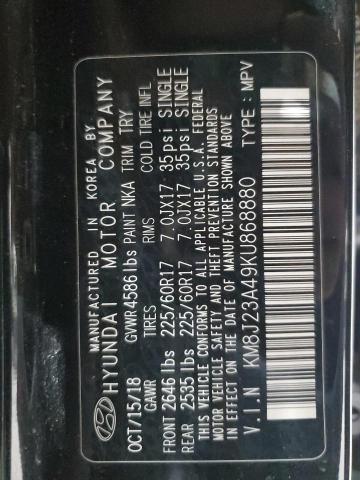 2019 HYUNDAI TUCSON SE - KM8J23A49KU868880