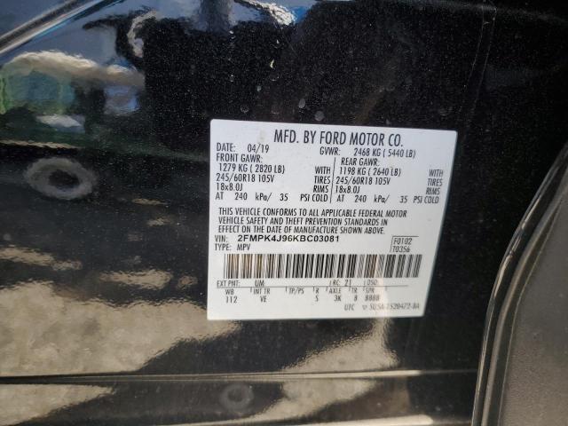 2019 FORD EDGE SEL - 2FMPK4J96KBC03081