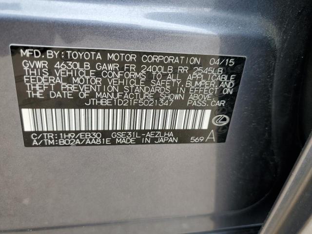 2015 LEXUS IS 350 JTHBE1D21F5021347
