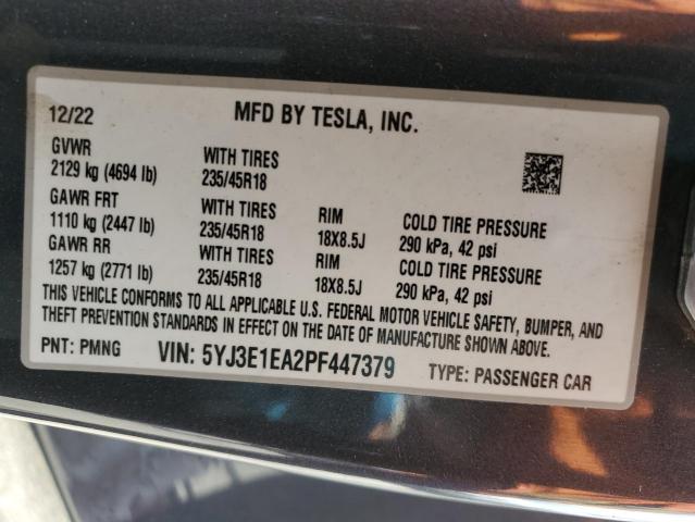 2023 TESLA MODEL 3 - 5YJ3E1EA2PF447379