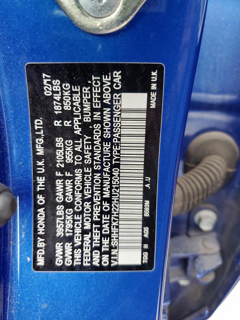 2017 HONDA CIVIC LX SHHFK7H22HU215040