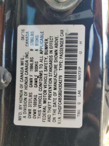 2016 HONDA CIVIC LX - 2HGFC4B58GH304279