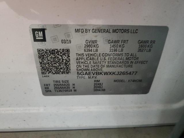 2019 BUICK ENCLAVE PR - 5GAEVBKWXKJ265477