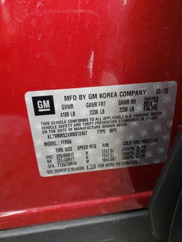 2021 CHEVROLET TRAILBLAZE KL79MMS2XMB012407