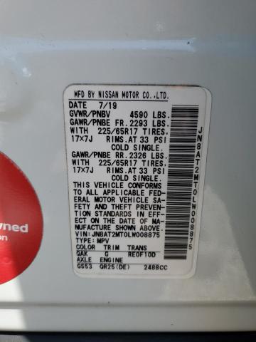 JN8AT2MT0LW008875 2020 NISSAN ROGUE