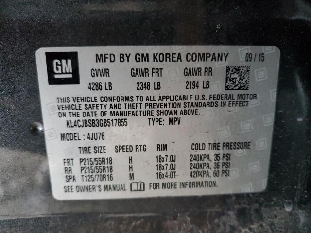 2016 BUICK ENCORE CON - KL4CJBSB3GB517855
