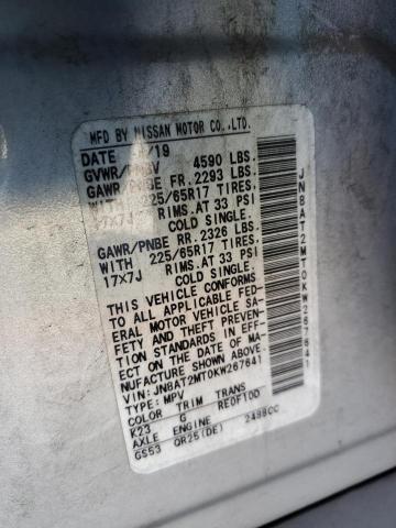 2019 NISSAN ROGUE S - JN8AT2MT0KW267641