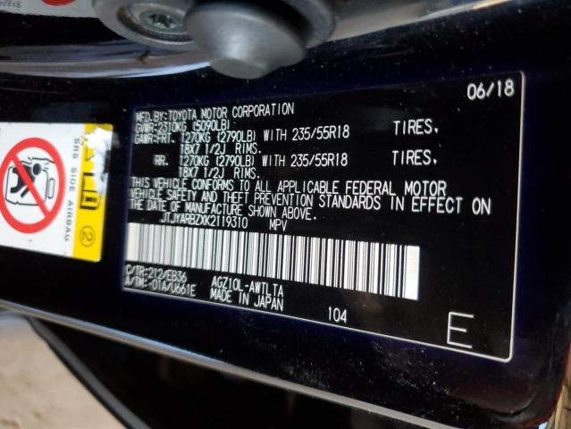 2019 LEXUS NX 300 BAS - JTJYARBZXK2119310