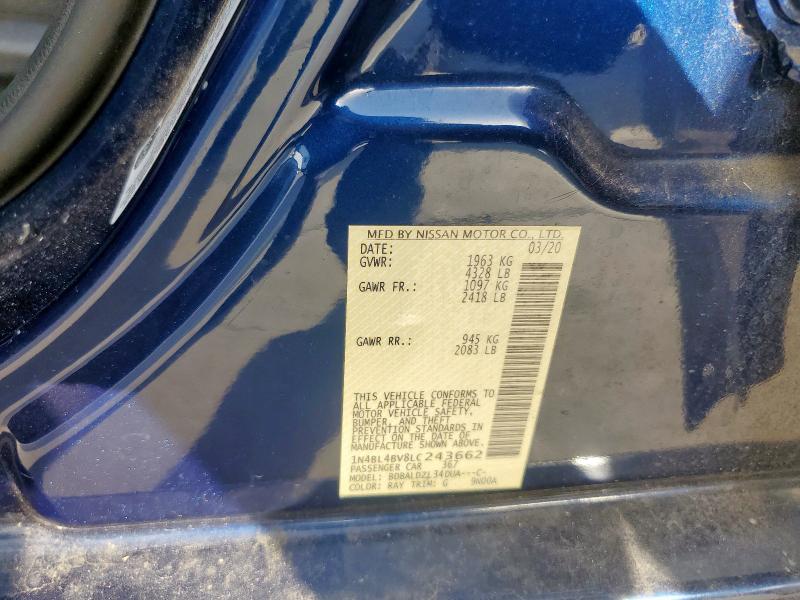 2020 NISSAN ALTIMA S - 1N4BL4BV8LC243662