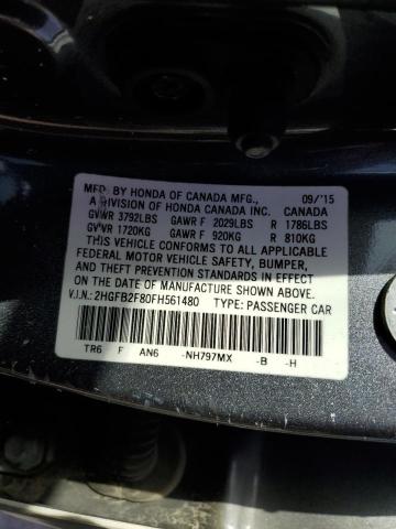 2015 HONDA CIVIC - 2HGFB2F80FH561480