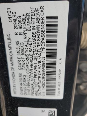 2021 HONDA ACCORD SPO - 1HGCV2F39MA009163