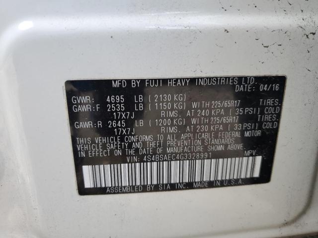 2016 SUBARU OUTBACK 2. - 4S4BSAEC4G3328991