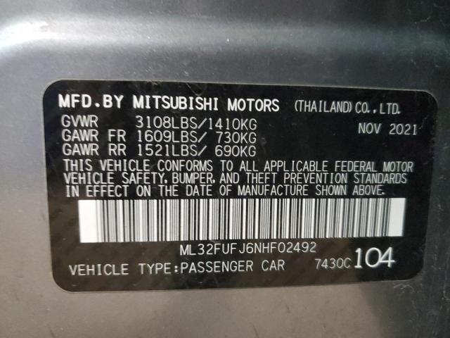 2022 MITSUBISHI MIRAGE G4 ML32FUFJ6NHF02492