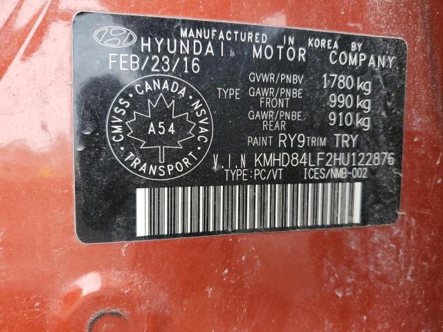 2017 HYUNDAI ELANTRA SE - KMHD84LF2HU122876