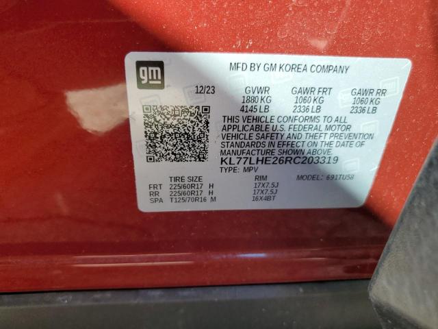 2024 CHEVROLET TRAX 1LT - KL77LHE26RC203319