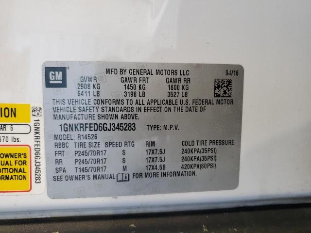 2016 CHEVROLET TRAVERSE L 1GNKRFED6GJ345283