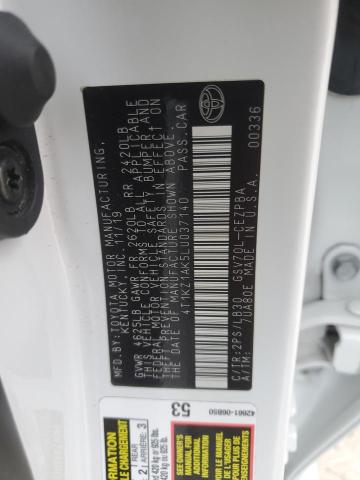 2020 TOYOTA CAMRY TRD - 4T1KZ1AK5LU037140