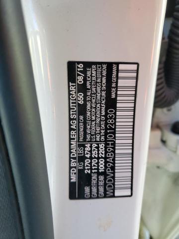 2017 MERCEDES-BENZ B 250E WDDVP9AB9HJ012830