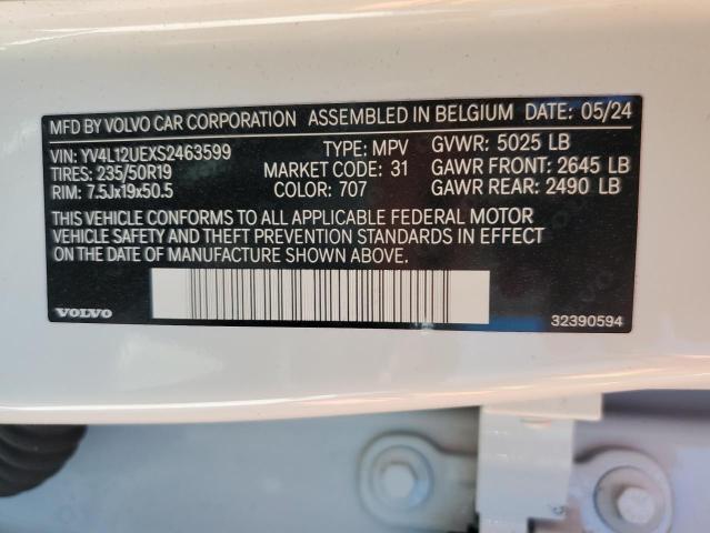 2025 VOLVO XC40 PLUS YV4L12UEXS2463599