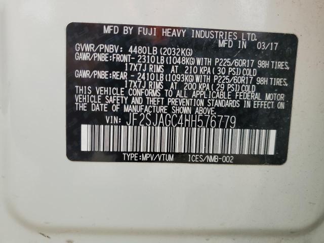 2017 SUBARU FORESTER 2 - JF2SJAGC4HH576779