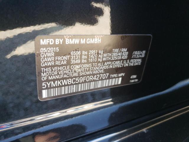 2015 BMW X6 M 5YMKW8C59F0R42707