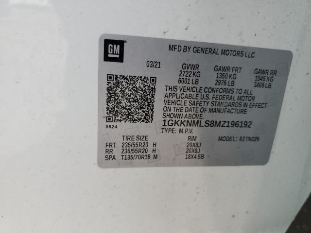 2021 GMC ACADIA SLT - 1GKKNMLS8MZ196192