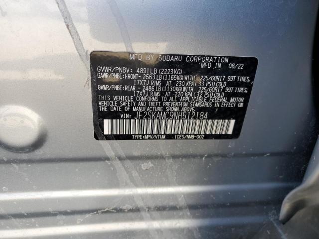 2022 SUBARU FORESTER W JF2SKAMC9NH512184