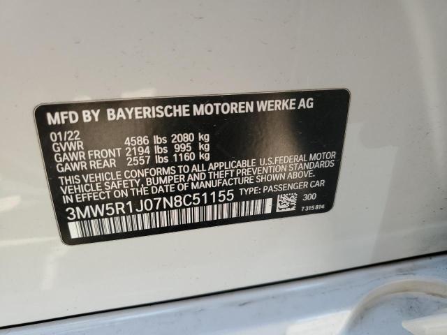 2022 BMW 330I - 3MW5R1J07N8C51155