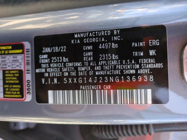 2022 KIA K5 LXS - 5XXG14J23NG136938