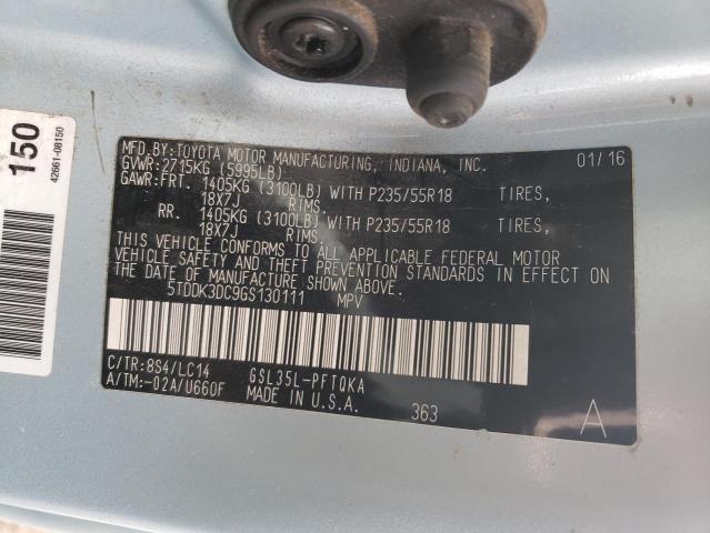 2016 TOYOTA SIENNA XLE - 5TDDK3DC9GS130111
