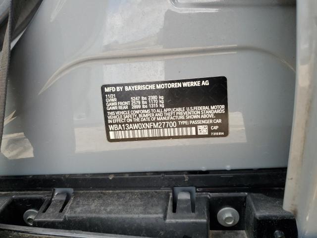 2022 BMW M440XI GRA WBA13AW0XNFM27700