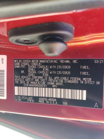 2021 TOYOTA HIGHLANDER - 5TDFARAH5MS008761