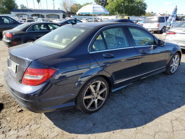 MERCEDES-BENZ C 250 2014 blue  gas WDDGF4HB0EA948724 photo #4