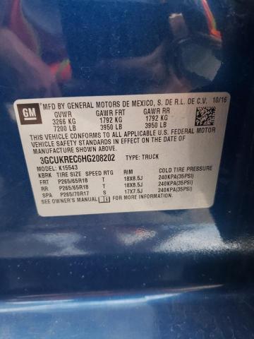 2017 CHEVROLET 1500 - 3GCUKREC6HG208202