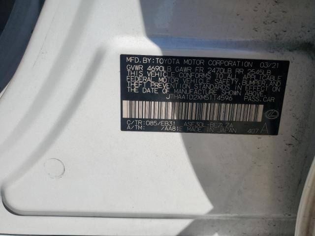 2021 LEXUS IS 300 JTHAA1D2XM5114596