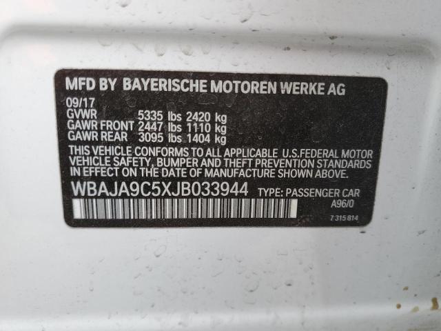 2018 BMW 530E - WBAJA9C5XJB033944