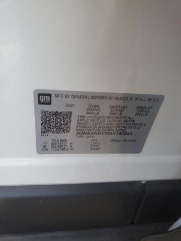 2021 CHEVROLET EQUINOX LT 3GNAXKEVXMS160845
