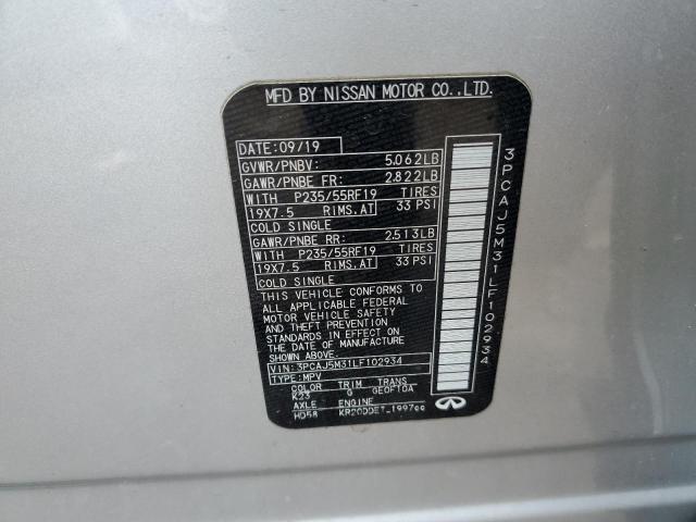 2020 INFINITI QX50 PURE - 3PCAJ5M31LF102934