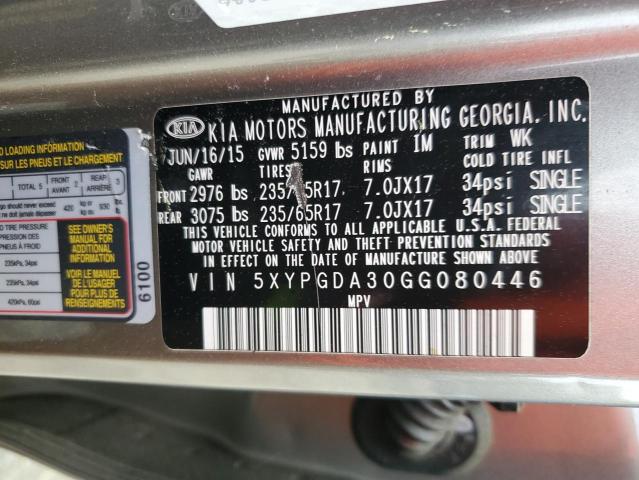 2016 KIA SORENTO LX - 5XYPGDA30GG080446