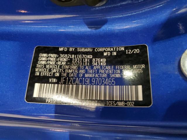 2020 SUBARU BRZ LIMITE JF1ZCAC19L9703465