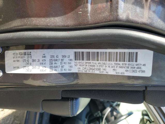 2016 JEEP CHEROKEE L - 1C4PJLCB4GW216306