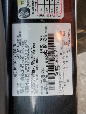 2012 FORD FUSION SE - 3FAHP0HA7CR205532