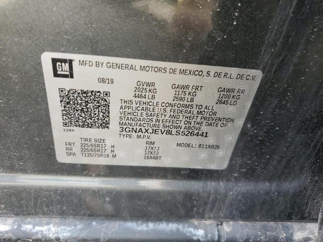 2020 CHEVROLET EQUINOX LT - 3GNAXJEV8LS526441