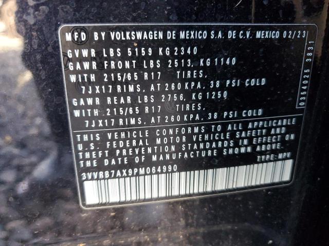 2023 VOLKSWAGEN TIGUAN S - 3VVRB7AX9PM064990