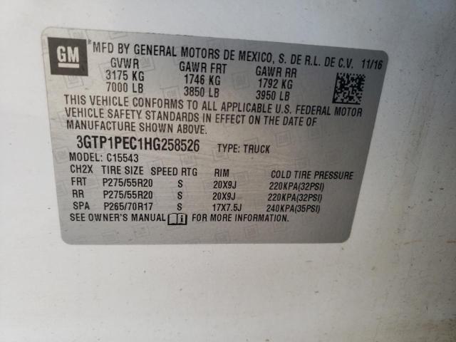 2017 GMC SIERRA C15 - 3GTP1PEC1HG258526