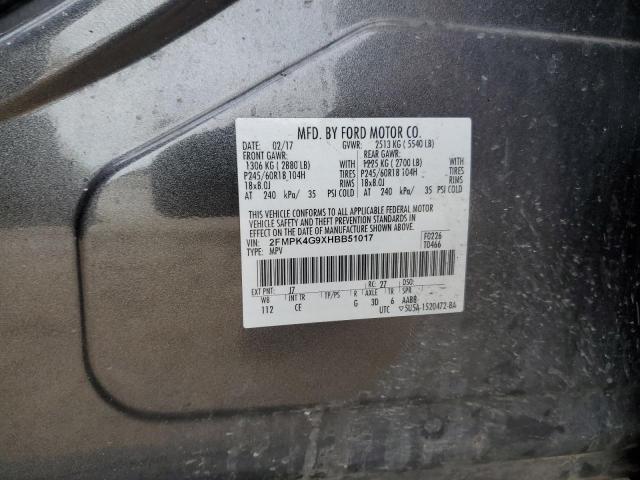 2017 FORD EDGE SE - 2FMPK4G9XHBB51017