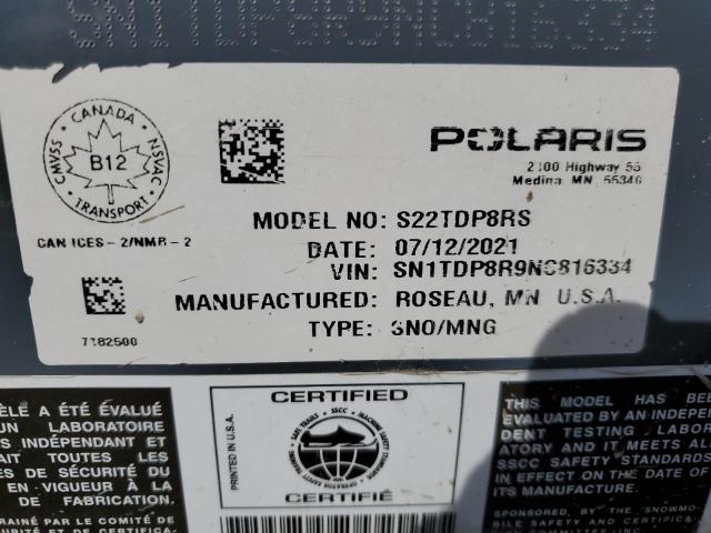 2022 POLARIS X2 800 EFI - SN1TDP8R9NC816334