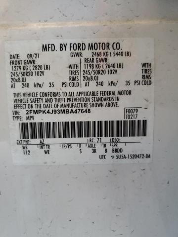 2021 FORD EDGE SEL - 2FMPK4J93MBA47648